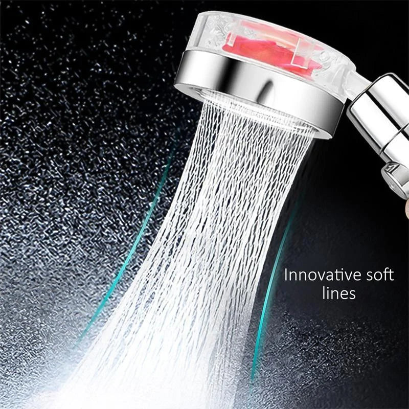 Rotating High-Pressure Shower Head