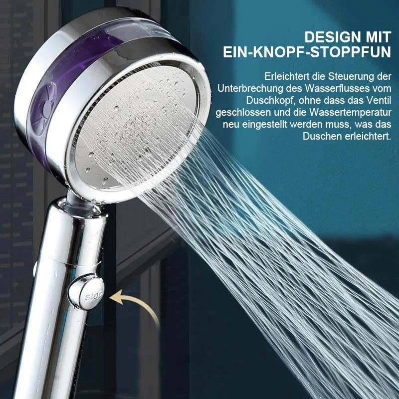 Rotating High-Pressure Shower Head