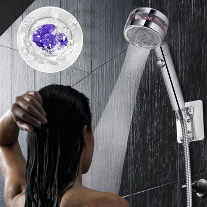 Rotating High-Pressure Shower Head